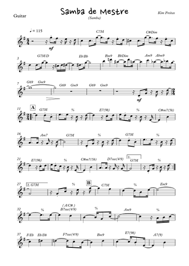 SAMBA DE MESTRE - Score Only
