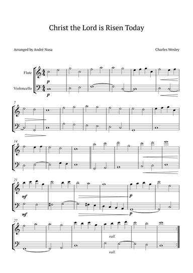 Christ the Lord is Risen Today (arr. André Nusa)