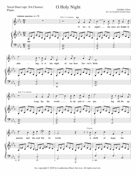 O Holy Night (arr. Lyndell Leatherman)