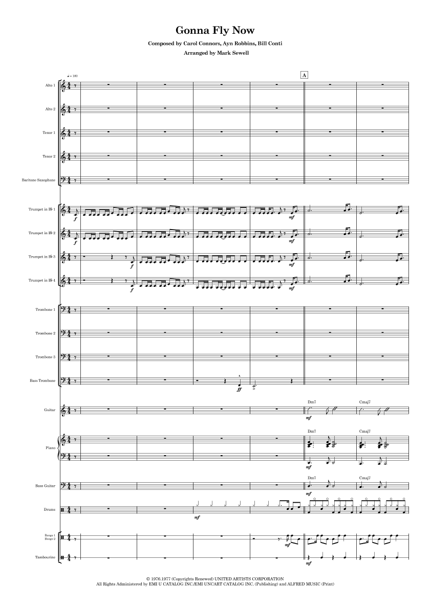 Gonna Fly Now (arr. Mark Sewell)