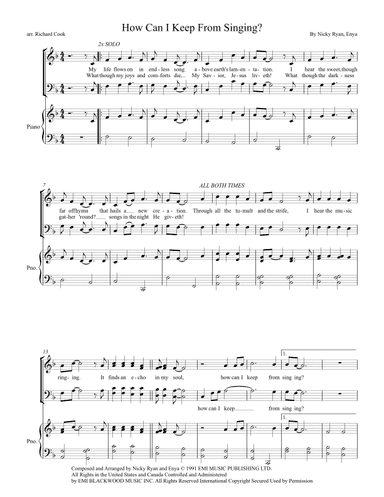 How Can I Keep From Singing (arr. Richard Cook)