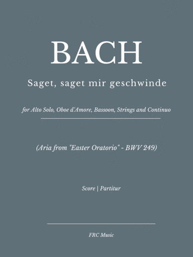 Saget, saget mir geshwinde (arr. Flavio Regis Cunha)