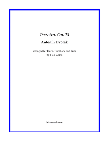 Terzetto, Op. 74 (4 movements) (arr. Blair Goins)
