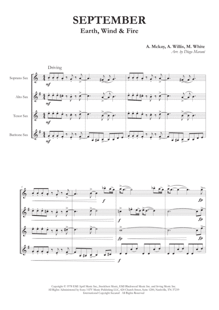 September (arr. Diego Marani)