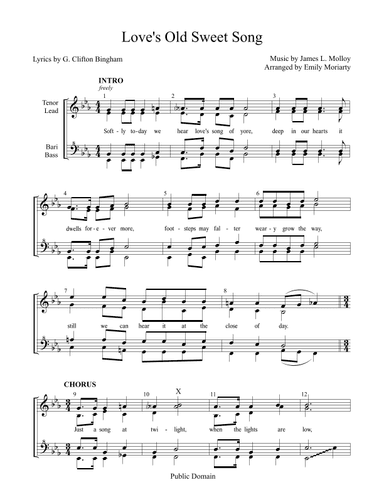 Love's Old Sweet Song (arr. Emily Moriarty)