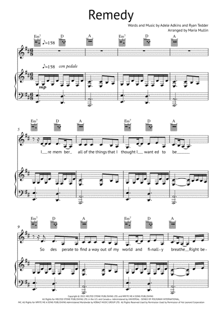 Remedy (arr. Maria Mullin)