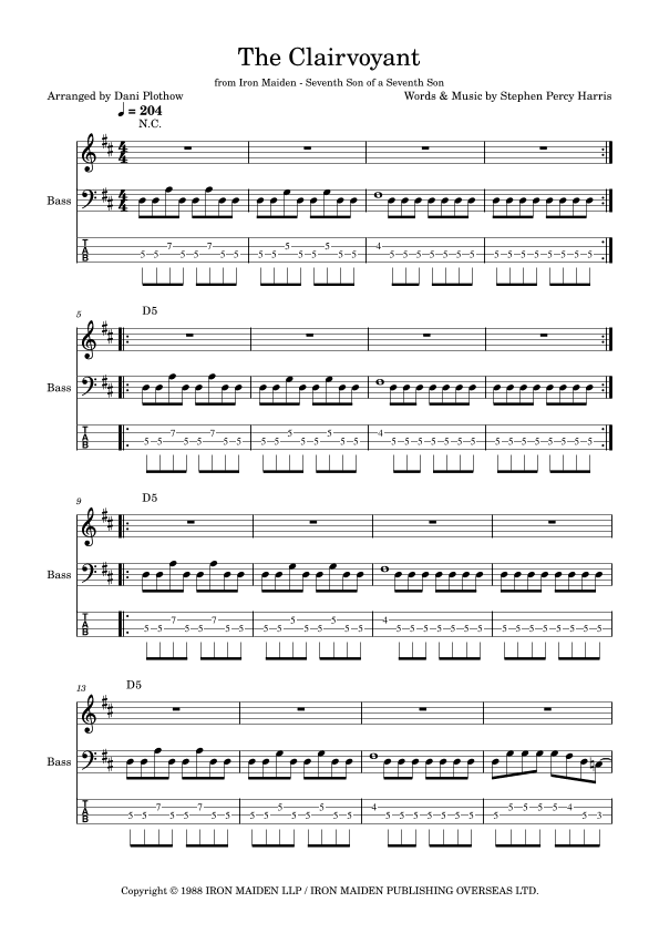 The Clairvoyant (arr. Dani Plothow)