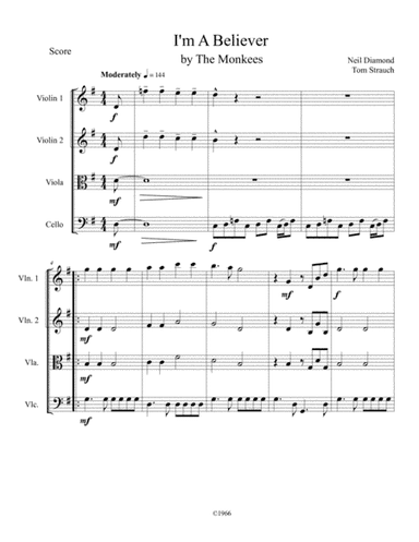 I'm A Believer (arr. Thomas Strauch)