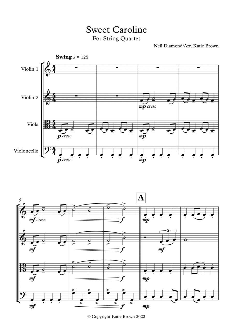 Sweet Caroline (arr. Katie Brown)