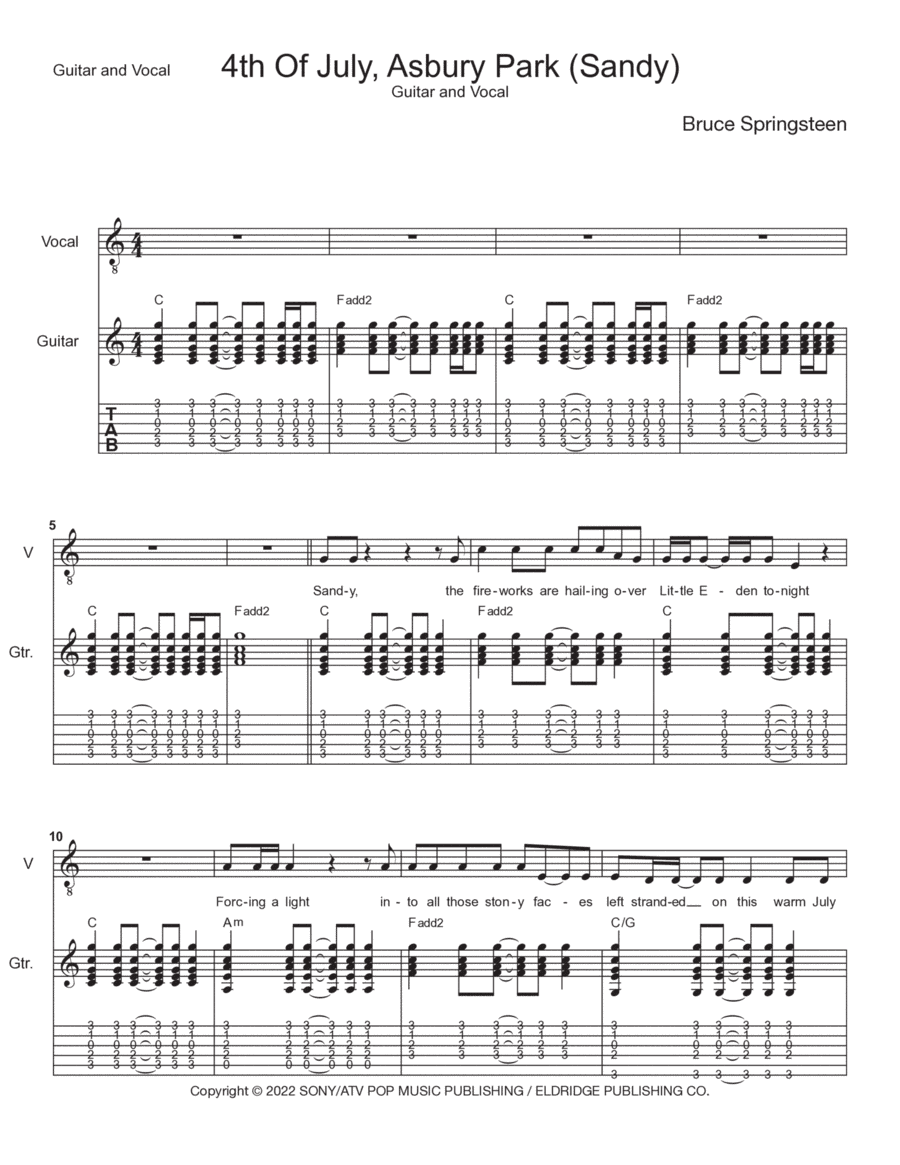 4th Of July, Asbury Park (sandy) (arr. Mark McCarron)