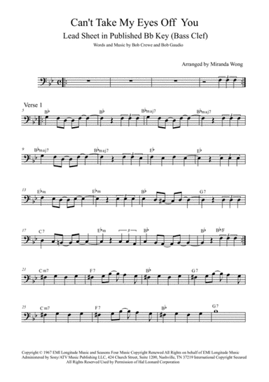 Can't Take My Eyes Off Of You (arr. Miranda Wong)