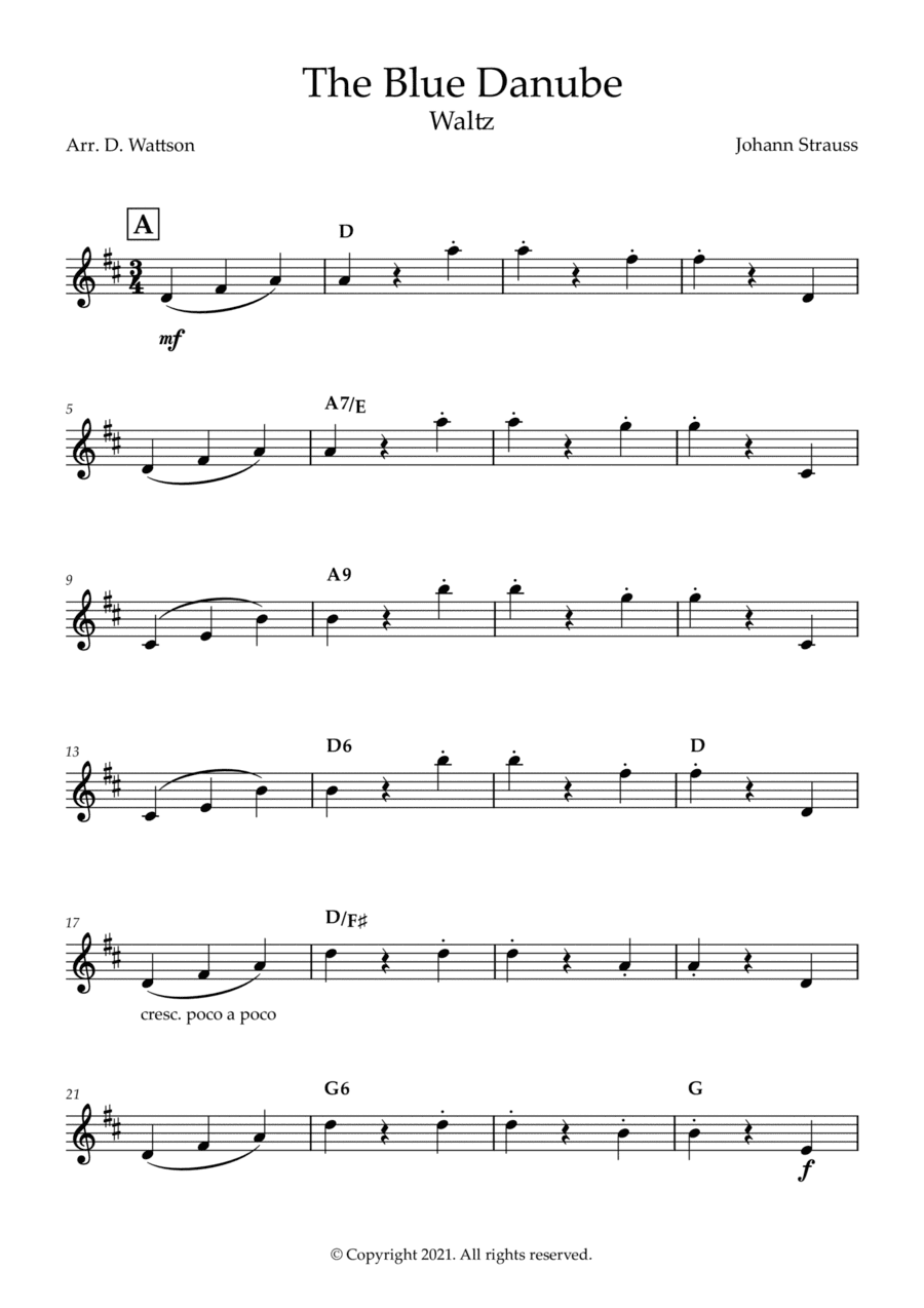 The Blue Danube (arr. Douglas Wattson)