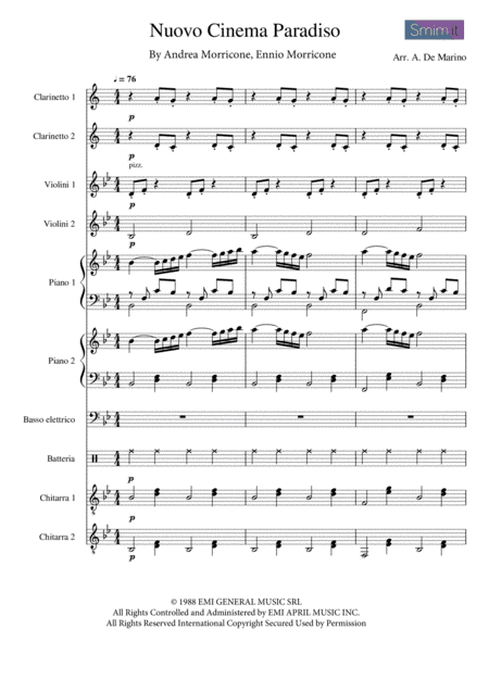 Cinema Paradiso (arr. Alessandro De Marino)