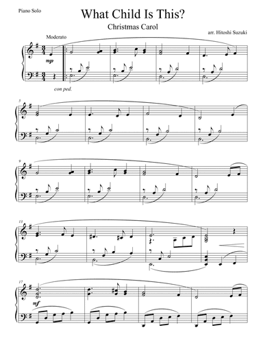 What Child Is This? (Greensleeves) (arr. Hitoshi Suzuki)