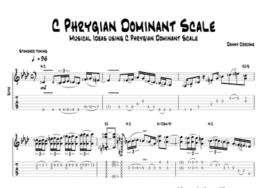 C Phrygian Dominant Scale - Musical Ideas Using C Phrygian Dominant Scale