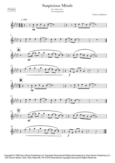 Suspicious Minds (arr. Junqueira's)