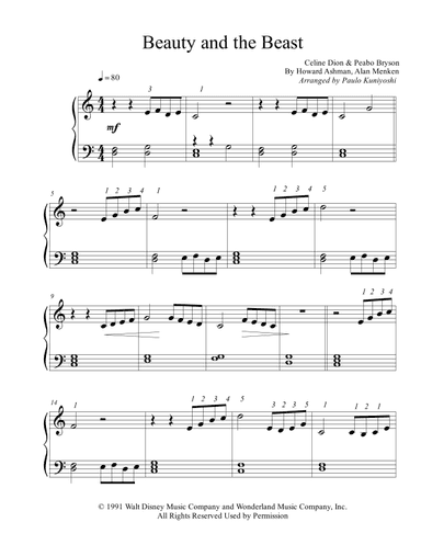 Beauty And The Beast (arr. Paulo Kuniyoshi)