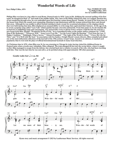 Wonderful Words of Life (arr. Lyndell Leatherman)