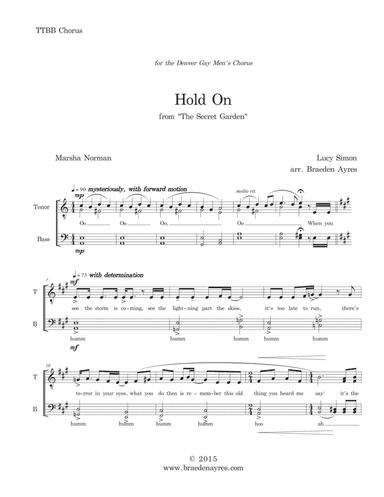 Hold On (arr. Braeden Ayres)