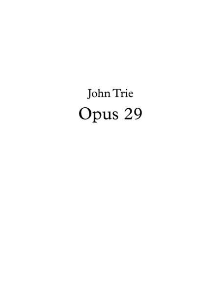 Opus 29 - White rose, Black rose - guitar tablature
