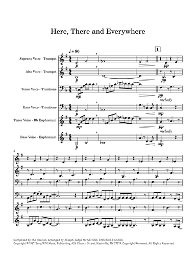 Here, There And Everywhere (arr. Joseph Judge)