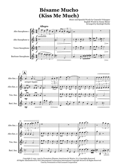 Bésame Mucho (kiss Me Much) (arr. Kayleigh Huelin)