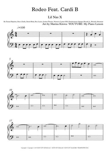Rodeo Feat. Cardi B (arr. Marina Kirova)