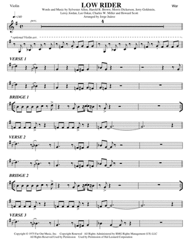 Low Rider (arr. Jorge Juárez)