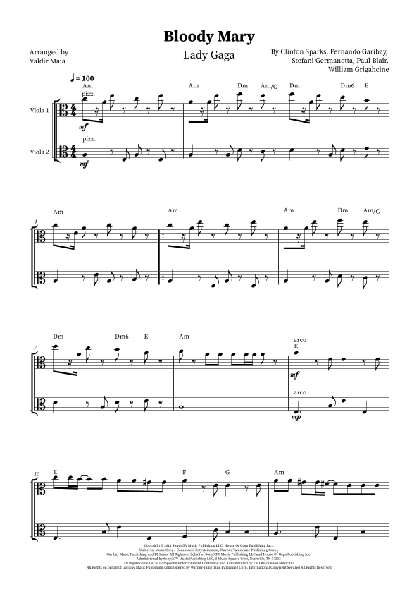 Bloody Mary (arr. Valdir Maia)