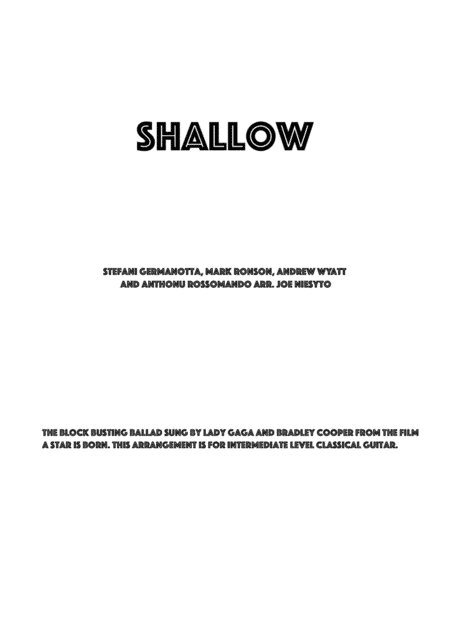 Shallow (arr. Joe Niesyto)