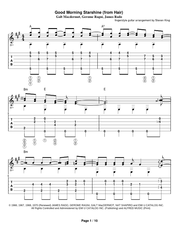 Good Morning Starshine (arr. Steven Michael King)