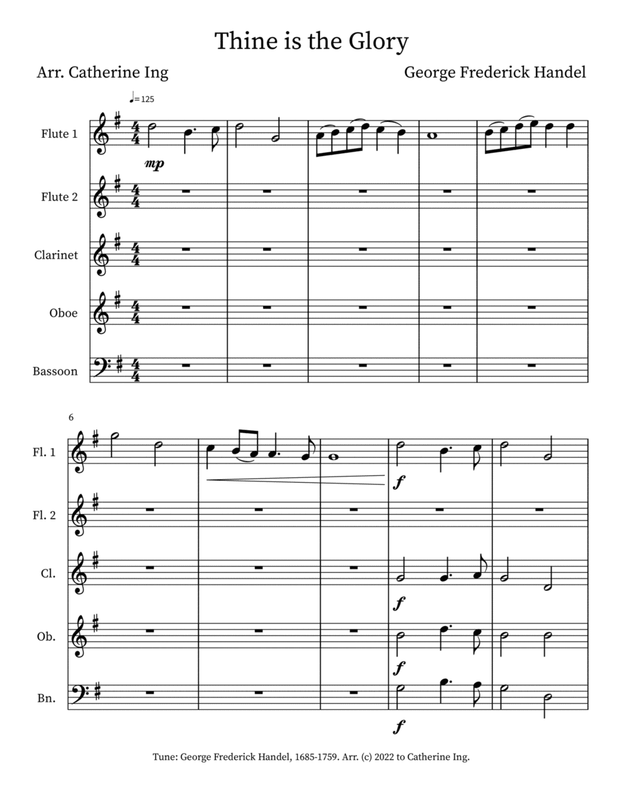 Thine is the Glory (arr. Catherine Ing)