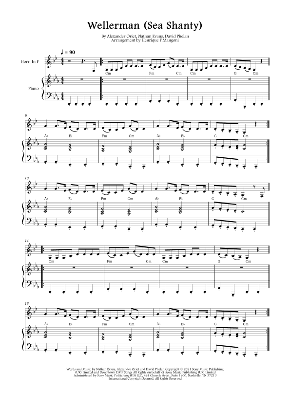 Wellerman (arr. Henrique F Mangoni)