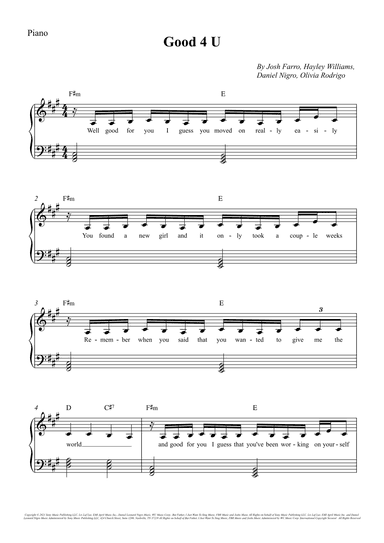 Good 4 U (arr. Wesley S. SIlva)