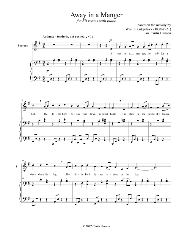 Away in a Manger (SB) (arr. Curtis Hanson)