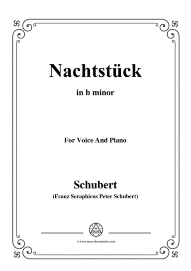 Schubert-Nachtstück,Op.36 No.2,in b minor,for Voice&Piano (arr. MSM)