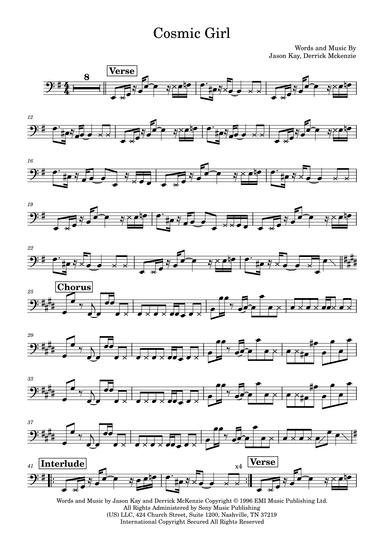 Cosmic Girl (arr. Marcus Gram Jacobsen)