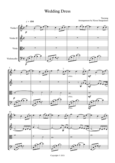 Wedding Dress (arr. Nyssa Sanguansri)