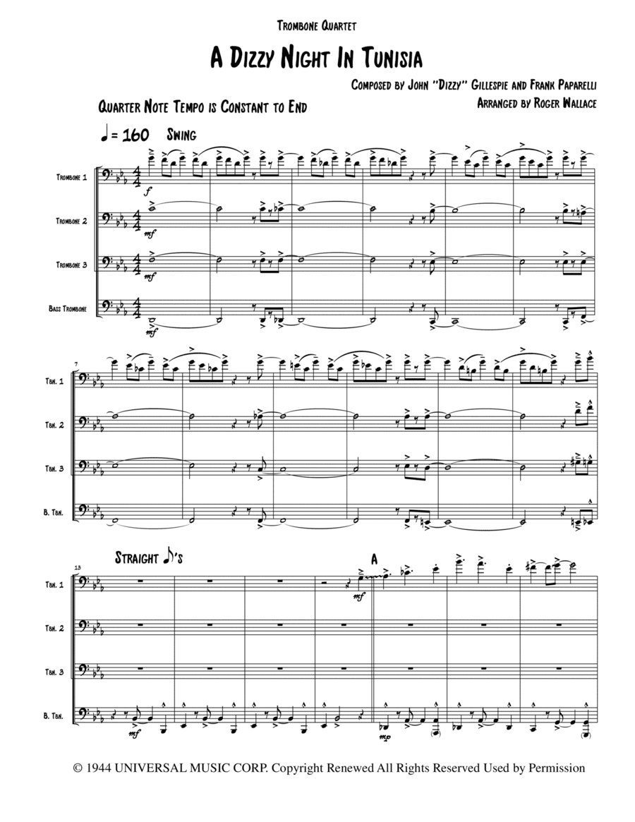 A Night In Tunisia (arr. Roger Wallace)