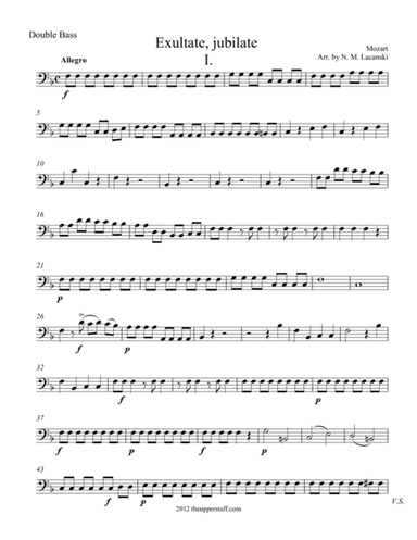Exultate, jubilate I. (arr. Nick Lacanski)