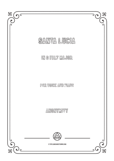 Louis-Santa Lucia in G flat Major,for Voice and Piano (arr. MSM)