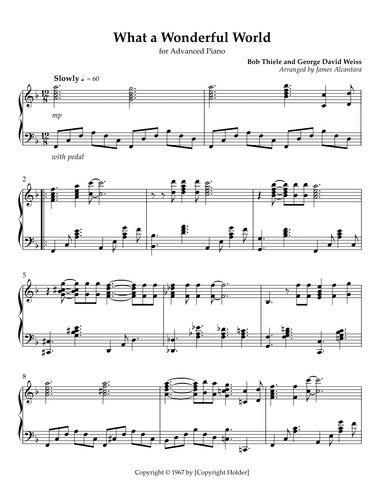 What A Wonderful World (arr. James Alcantara)