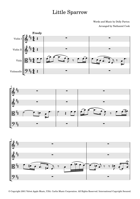 Little Sparrow (arr. Nathaniel Cook)