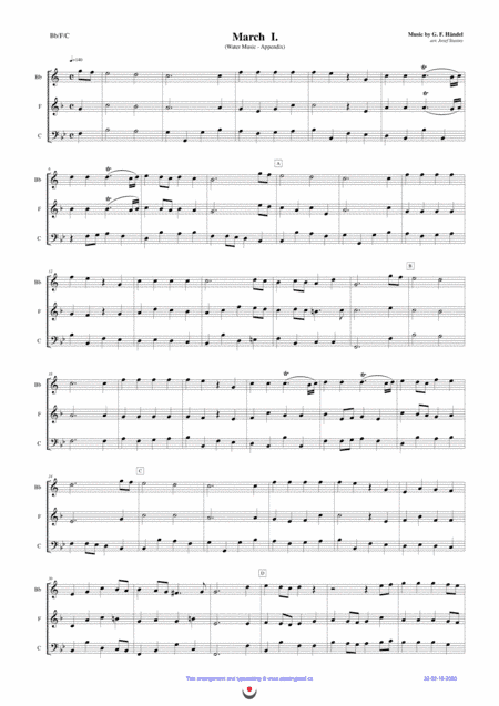Two Marches (Water Music) (arr. Josef STASTNY)