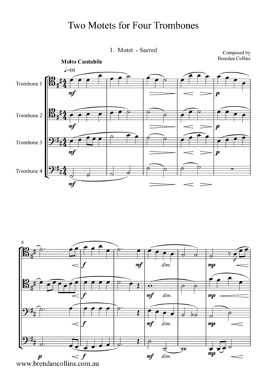 Two Motets for Four Trombones