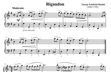 Handel Rigaudon in G Major (arr. Ben Choupak)