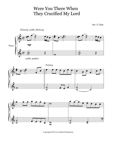 Were You There (arr. J. Case)