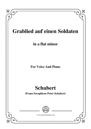 Schubert-Grablied auf einen Soldaten,in a flat minor,for Voice&Piano (arr. MSM)