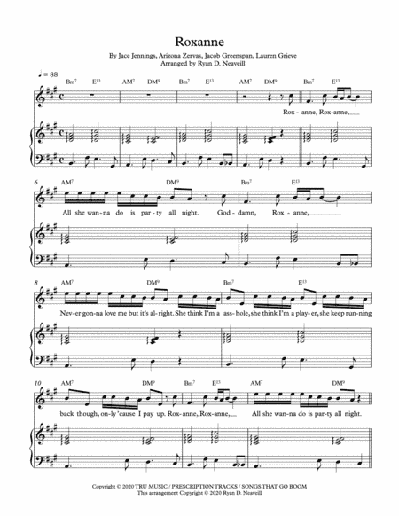 Roxanne (arr. Ryan D. Neaveill)