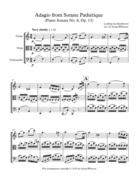 Adagio from Sonate Pathetique (arr. Susan Whitacre)